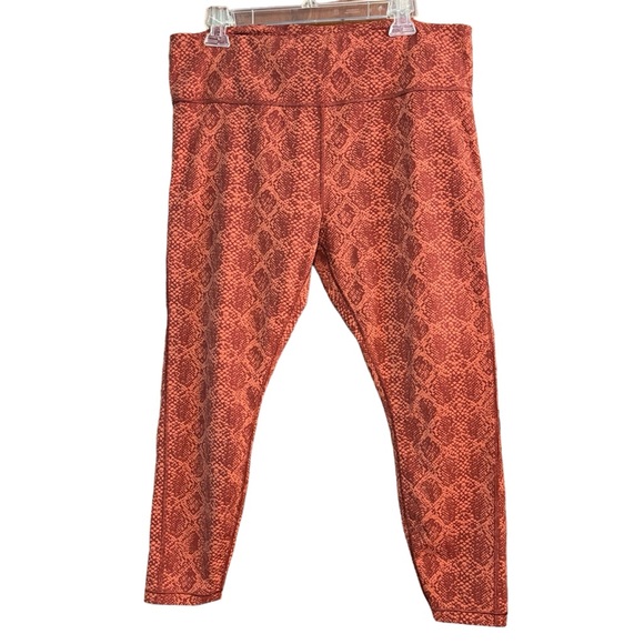 Athleta Ultimate Snake 7/8 Tight in Orange Women’s Size XL - Picture 9 of 11